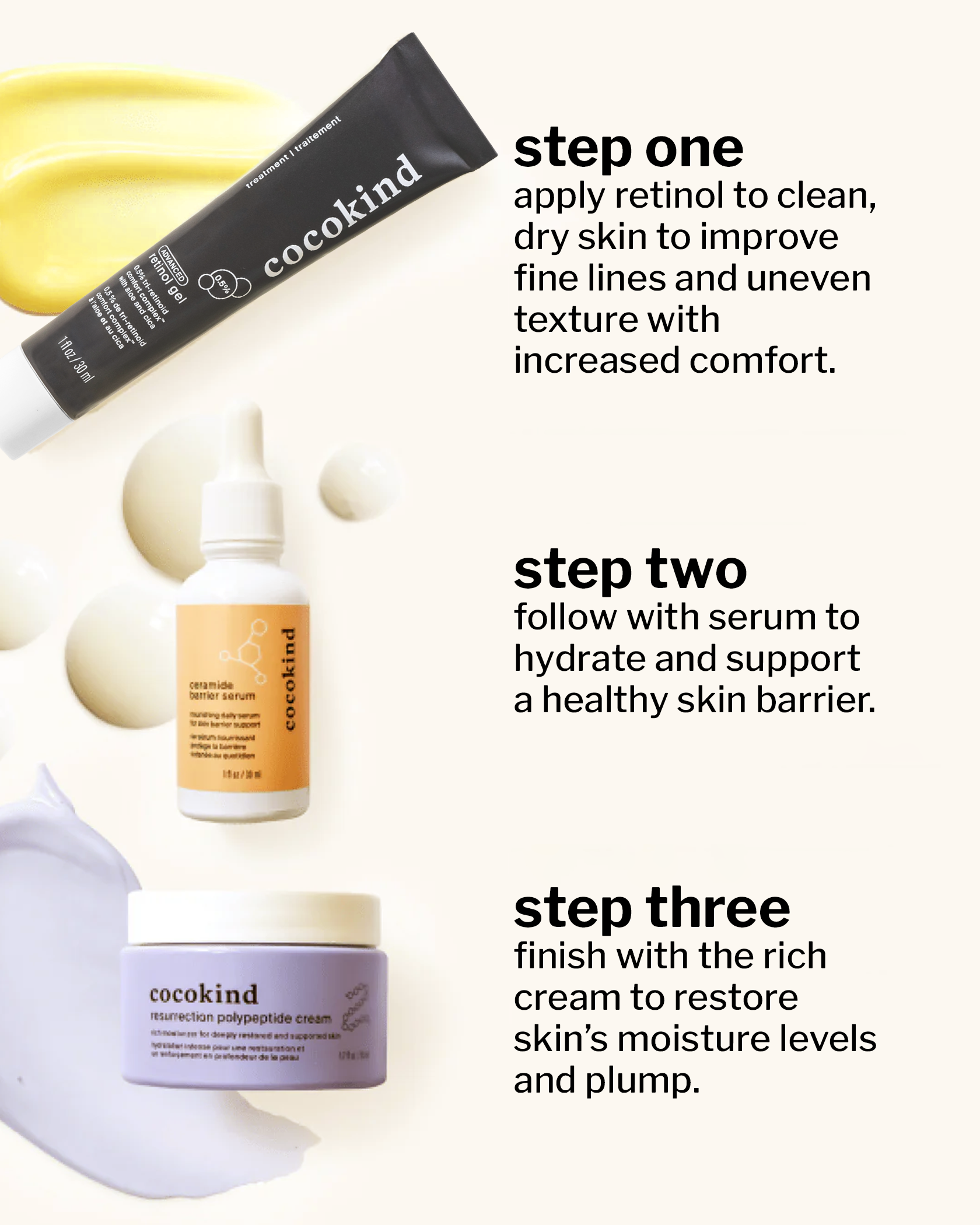 rich moisture & advanced retinol trio